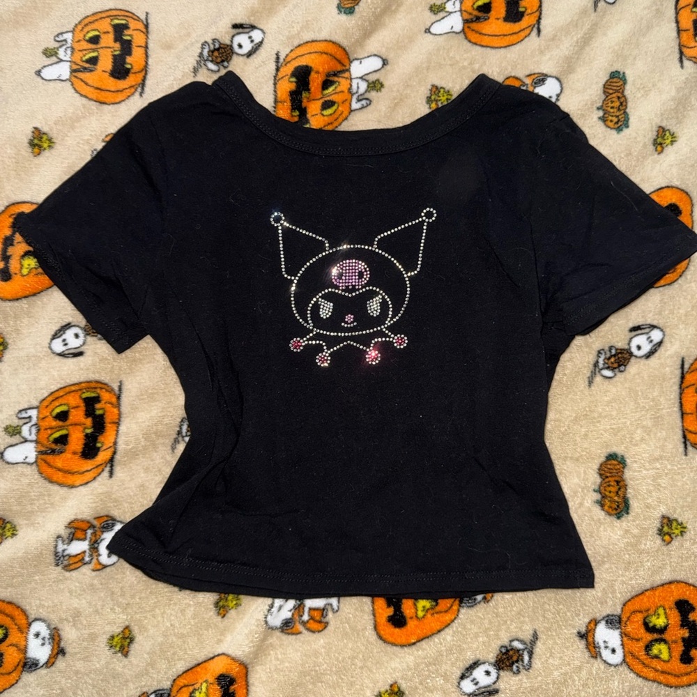 Bling kuromi crop top